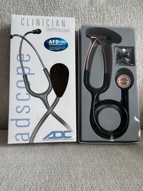 Clinician Stethoscope - Black with Rose Gold